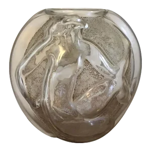 Signed French Art Deco Diane Vase Made by David Gueron's Degue and Designed by Edouard Cazaux 1930