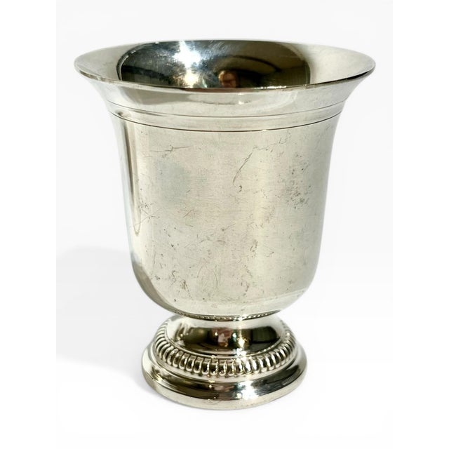 French Art Deco Set of 3 Small Silver Cups, Including Christofle For Sale - Image 6 of 12