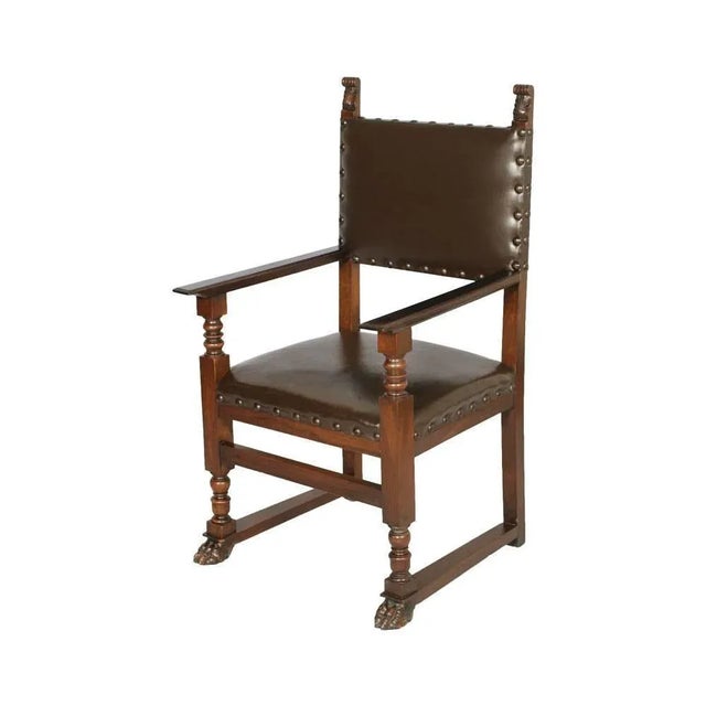 Antique Desk & Chairs from Dini & Puccini Furniture Factory, Set of 4 For Sale - Image 5 of 9