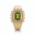 Vintage Peridot Cz Halo Ring | Peridot Statement Engagement Ring | August Birthstone Ring, Size 7 For Sale - Image 4 of 5