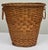Wood Vintage Handwoven Split Reed and Wicker Waste Basket For Sale - Image 7 of 10