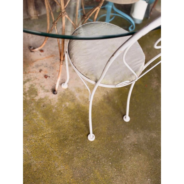 60's Midcentury Wrought Iron Base With Glass Top Patio/Outdoor Table For Sale - Image 13 of 13