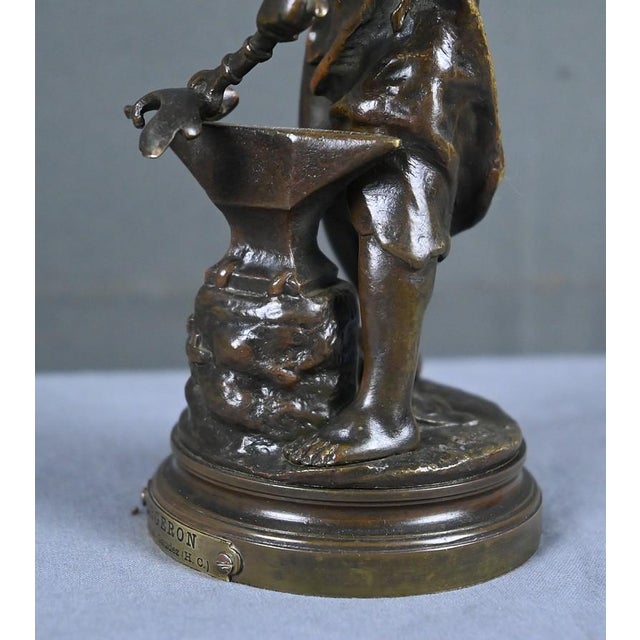 Gaudez, The Blacksmith, Late 19th Century, Bronze For Sale - Image 9 of 13