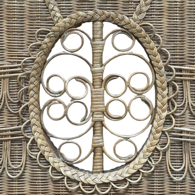 Ralph Lauren Wicker Scrolled Queen Bed For Sale In San Francisco - Image 6 of 9