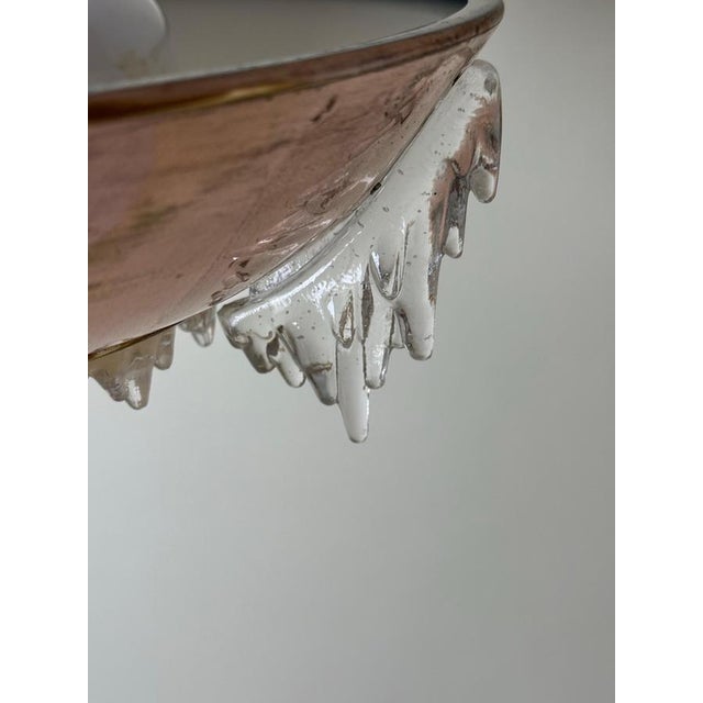 Art Deco French Ice Glasss and Icicles Chandelier by Ezan, 1930s For Sale - Image 11 of 15