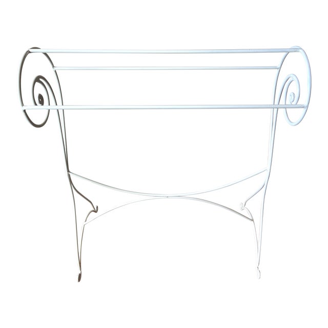 Painted Wrought Iron Towel or Quilt Rack Chairish
