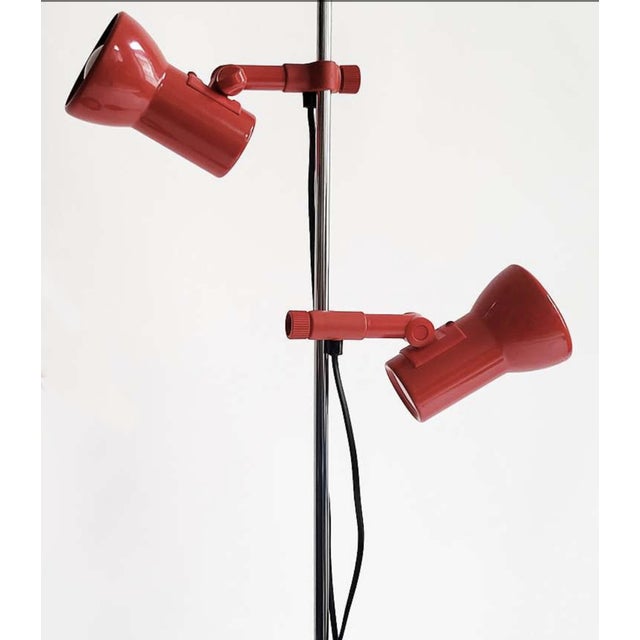 Vintage Red Spot Floor Lamp, 1980s Spot light from the 80s Cleaned, ready to use, excellent condition! Individually...