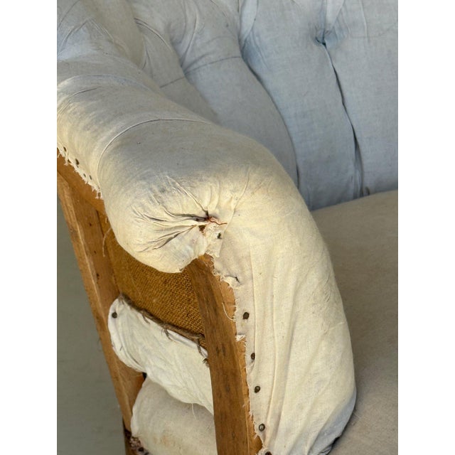 Pair of 19th C French Small Scale Napoleon III Armchairs With Diamond Tufting For Sale - Image 12 of 12