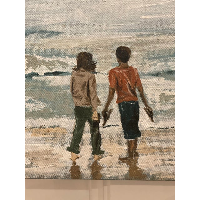 "The Moment" Painting of a Couple on the Beach and Ocean Waves Original Signed For Sale In Nashville - Image 6 of 9