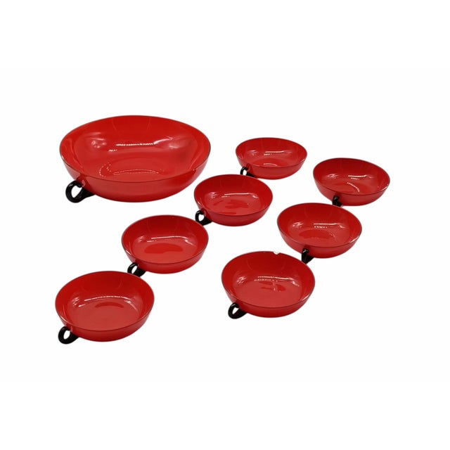 Vintage Italian Fruit Salad Bowls by Napoleone Martinuzzi for Venini, 1940s, Set of 7 For Sale - Image 10 of 12