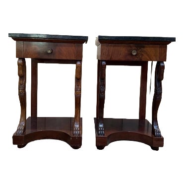 Empire-Style Bedside Tables, Set of 3 For Sale