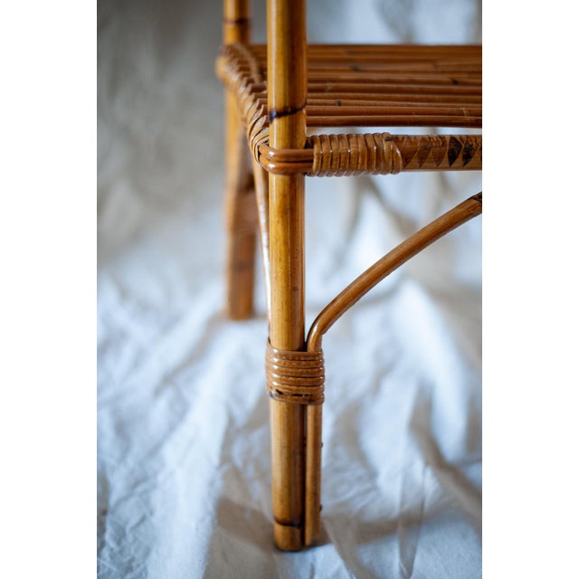 Bamboo Nightstands with Open Shelves, 1970s, Set of 2 For Sale - Image 6 of 7