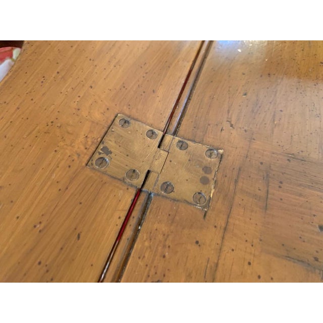 Wood Late 20th Century Georgian Yew Wood Butler’s Drop Leaf Tray Table For Sale - Image 7 of 9