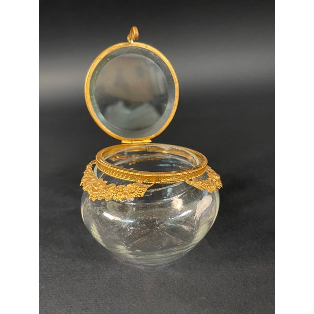 Gold 19th Century French Crystal and Bronze Vase For Sale - Image 8 of 9