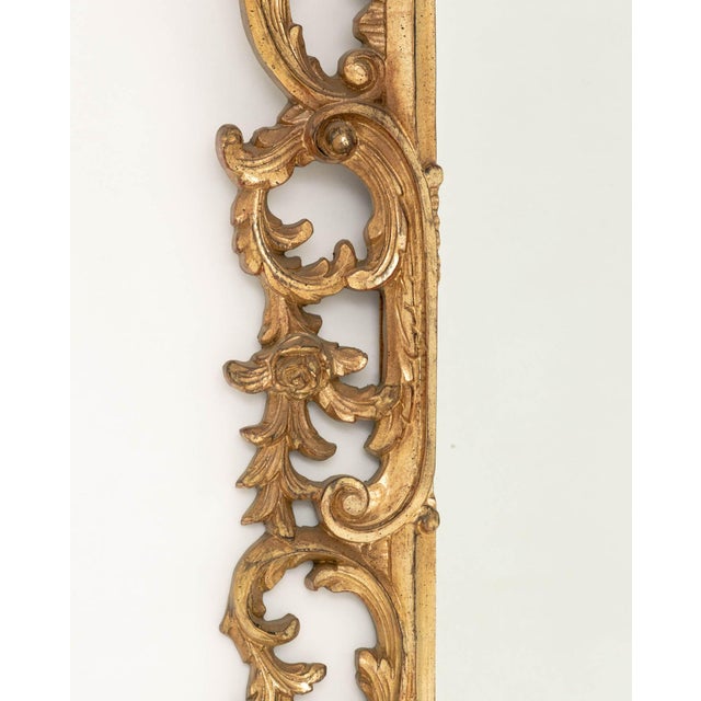 Metal Rococo Style Silvered & Gilt Framed Mirrors, Pair For Sale - Image 7 of 13