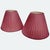 English Vintage Pair of Mauve Pleated Empire Lampshades For Sale - Image 3 of 5