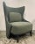 Wood Caracole Modern Cool Olive Suede Forma Accent Chair For Sale - Image 7 of 7