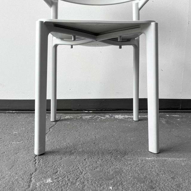 Set of Vintage light Gray Tone Polypropylene Chairs For Sale - Image 14 of 18