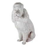 Vintage Italian Ceramic Dog Statue For Sale