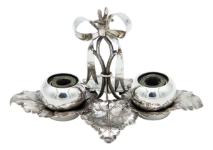 Silver Inkwell with Two Tanks
