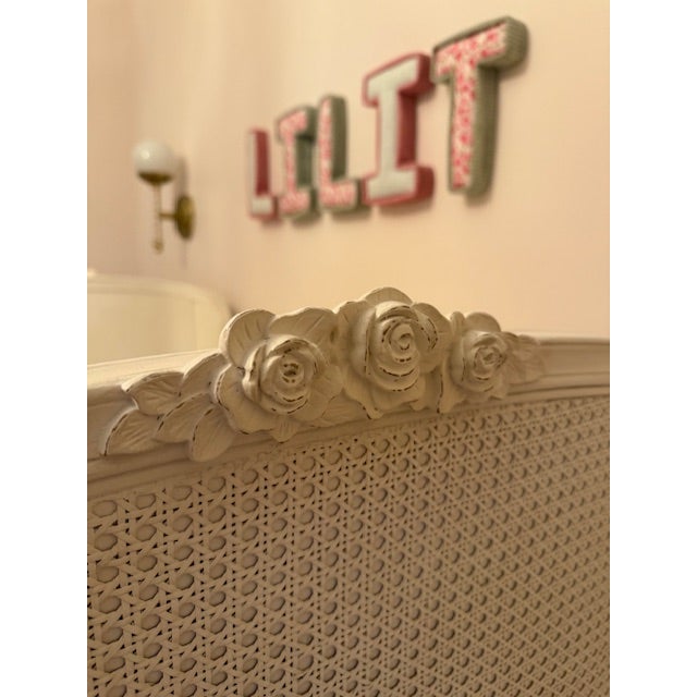 Restoration Hardware Cane Panel Crib For Sale - Image 10 of 10