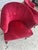 Pair of Red Velvet Vintage Tub Chairs For Sale - Image 9 of 12