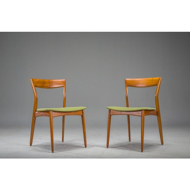 Wood Set of Dining Teak Chairs attributed to R. Borregaard for Viborg, 1970s For Sale - Image 7 of 14