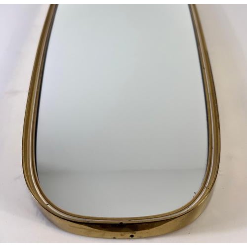 Italian Brass Framed Wall Mirror, Italy, 1960s For Sale - Image 4 of 11