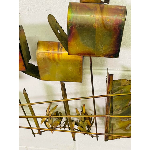 1970s Vintage 1970s Curtis Jere’ Style Burnt Metal Wall Sculpture For Sale - Image 5 of 7
