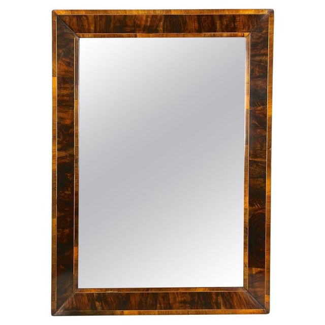 Antique Biedermeier Wall Mirror in Walnut Frame, 1830 For Sale - Image 16 of 16
