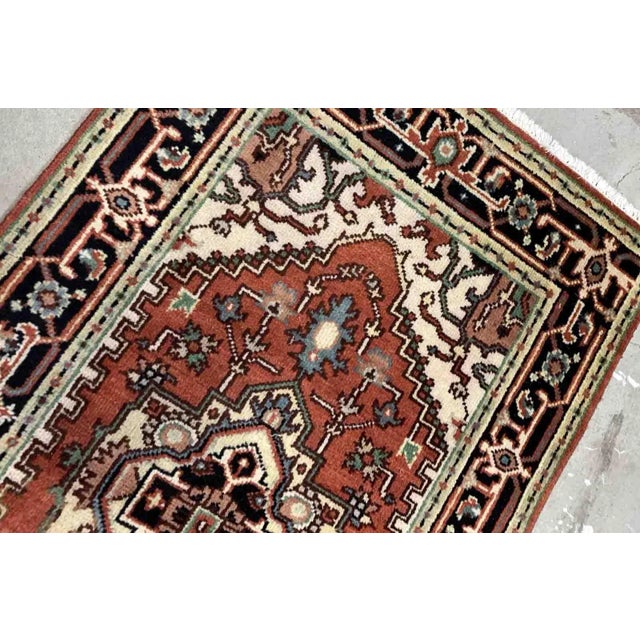 1970s Handmade Vintage Persian Heriz Rug 3.1' X 5.2' For Sale In New York - Image 6 of 8