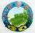 "Under the Sea" Glazed Ceramic Mirror by Florida Artist Rexx Fischer, Signed Offered for sale is a hand-made glazed...