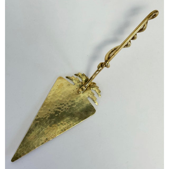 Metal Vintage French Fruit and Vegetable Motif Hammered Brass Serving Utensils, Set of 4 For Sale - Image 7 of 10