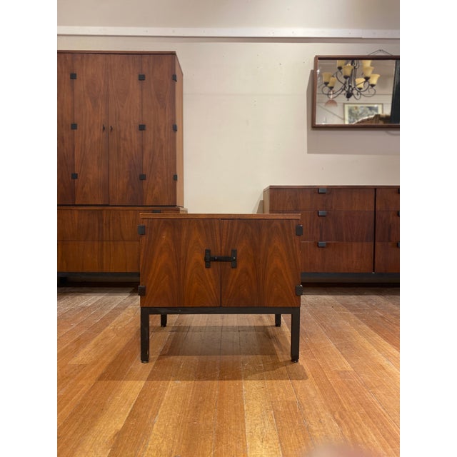 Mid 20th Century Milo Baughman Walnut Nightstand For Sale - Image 9 of 9