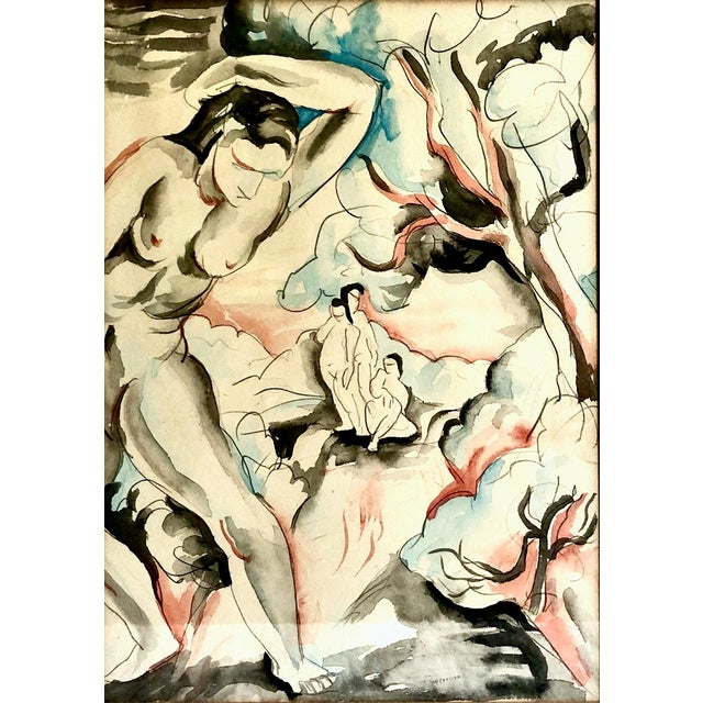 On offer is an exceptional piece of early-to-mid 20th-century American Modernism by Miki McCrossen Hayakawa (1899–1953)....