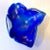 Mid-Century Modern Italian Sommerso Murano Glass Bowl Ashtray in Brilliant Blue with Gold Flecks For Sale - Image 3 of 12