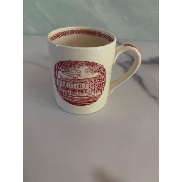 1930s 1930s Wedgwood The American School Harvard University Tercentenary Demitasse Set of 4 Cups and Saucers - 8 pcs For Sale - Image 5 of 11