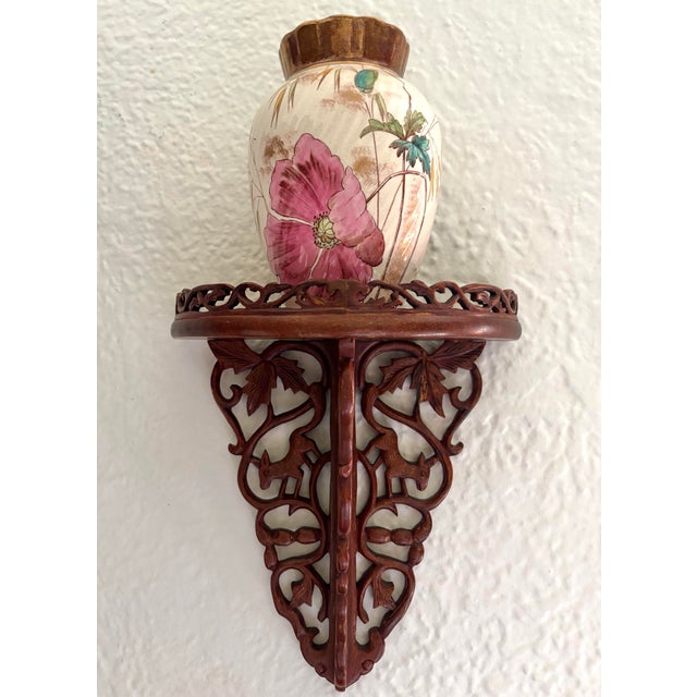Beautiful Black Forest style fox wall shelf. From a local estate, this piece adds intricate shape and interest. I ship...