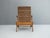 Set of Chair with Ottoman in Beech and Rattan from Úľuv, 1960s For Sale - Image 9 of 18