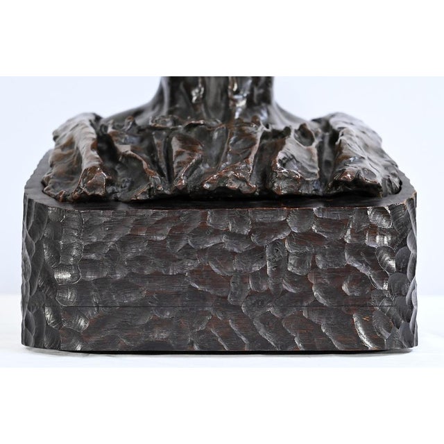 G.Demée, Large Bust of Breton, Late 1800s, Bronze For Sale - Image 11 of 18