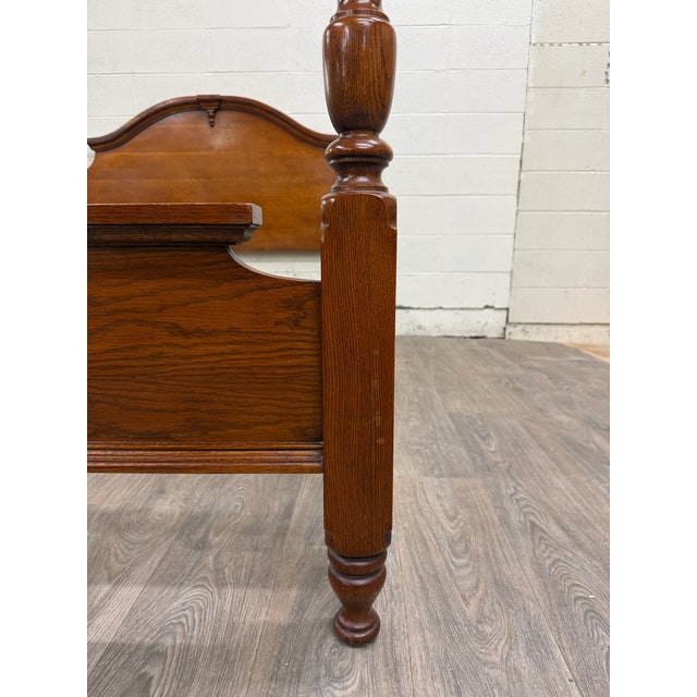 Vintage Full Size Colonial Style Solid Maple Low Poster Bed For Sale In Kansas City - Image 6 of 15