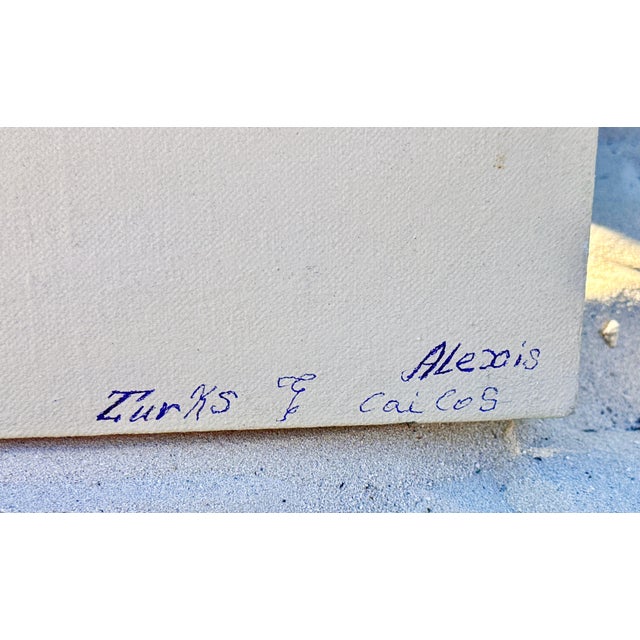 Original Acrylic Art on Canvas, Sunset at the Beach, 36" X 24", Signed For Sale In New York - Image 6 of 9