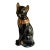 Classic Cat Collection Bastet the Egyptian Figurine 24 Carat Gold and Red Enamel Jewels 1995 Lenox. 5.25inches or 13.3cm). For Sale