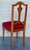 Victorian Early 20th Century Late Victorian Oak Ladderback Dining Side Chair with Red Velvet Seat For Sale - Image 3 of 18