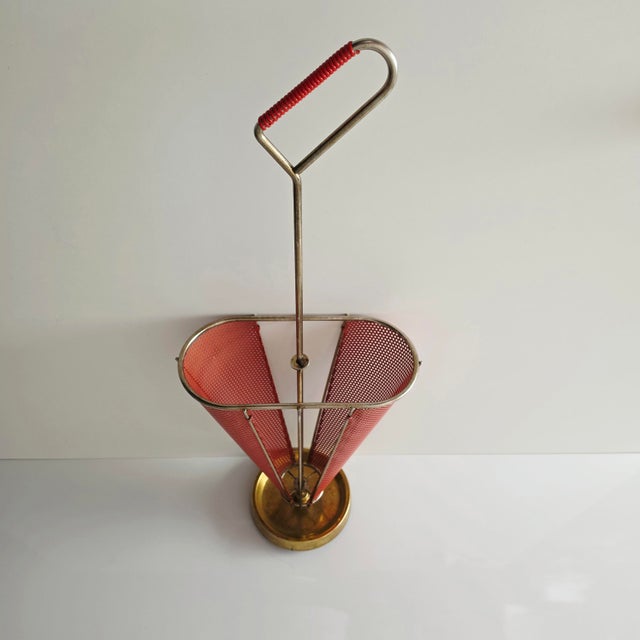 Mid-Century Modern Umbrella Stand in the style of Mathieu Matégot, France, 1950s For Sale - Image 10 of 17