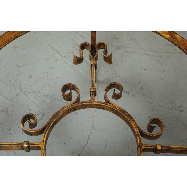 Gilbert Poillerat Style Gilt Iron and Glass Coffee/Cocktail Table, C. 1950 For Sale - Image 13 of 17