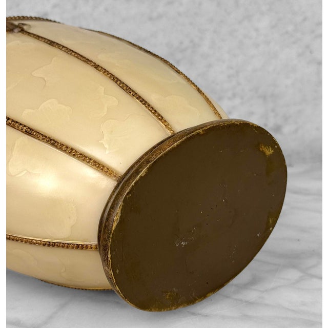 Vintage Traditional French Style Fleur De Lis Waste Basket Trash Can For Sale - Image 9 of 9