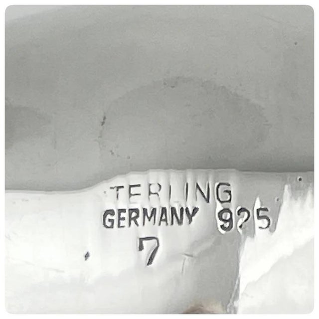 Metal German Sterling Silver Cow Creamer Made for the American Market, Circa 1900 For Sale - Image 7 of 7