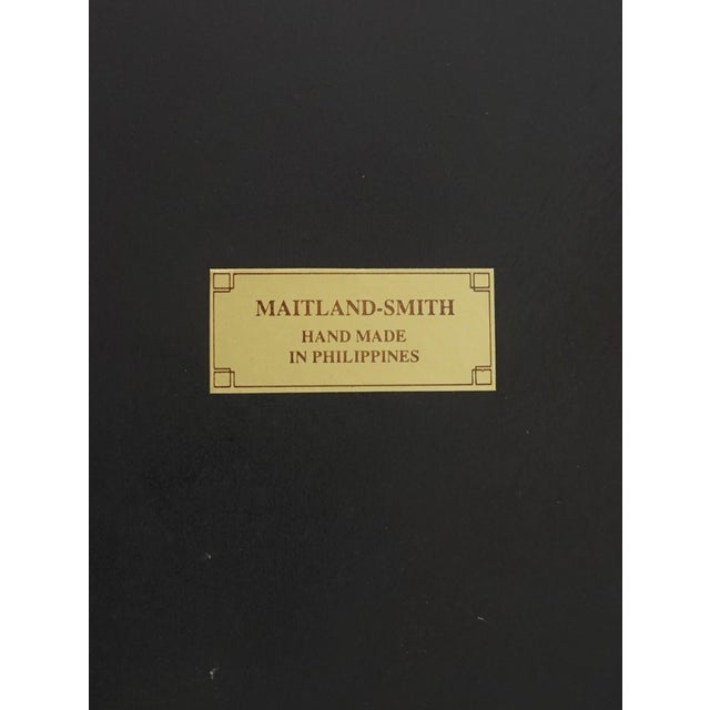 Maitland-Smith Two-Drawer Mahogany and Leather Flip-Top Game Table For Sale - Image 18 of 18