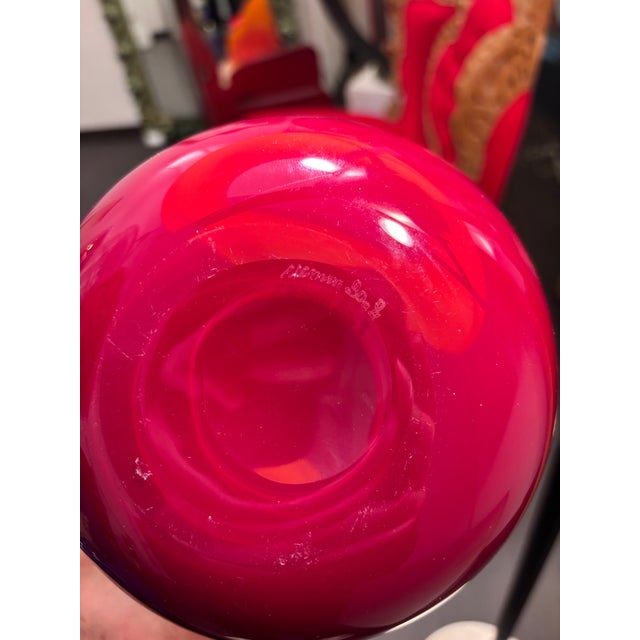 2000 - 2009 Red and Sage Green Cartoccio Vase by Paolo Venini for Venini, 2008 For Sale - Image 5 of 6